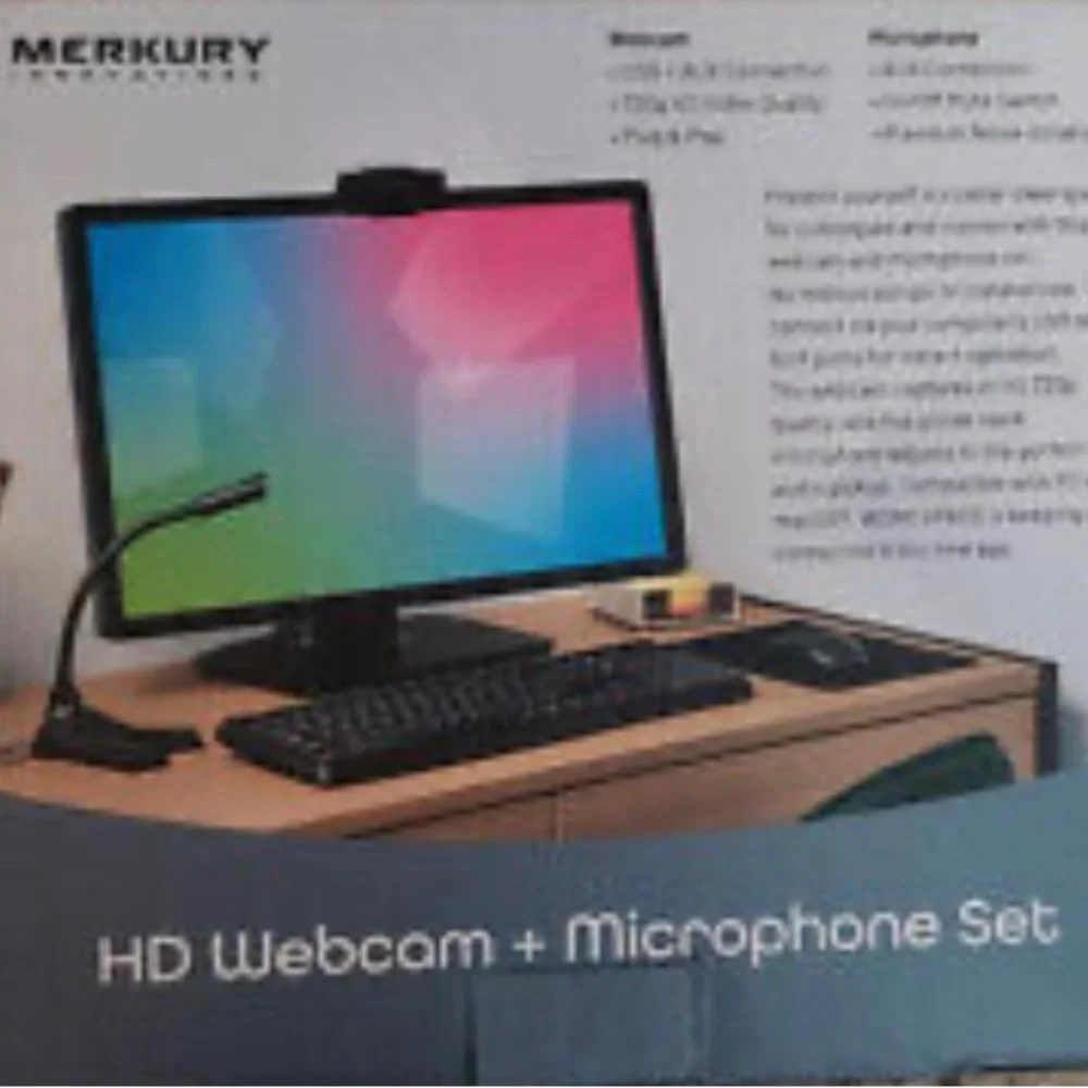 NEW! Merkury Innovations HD webcam and microphone